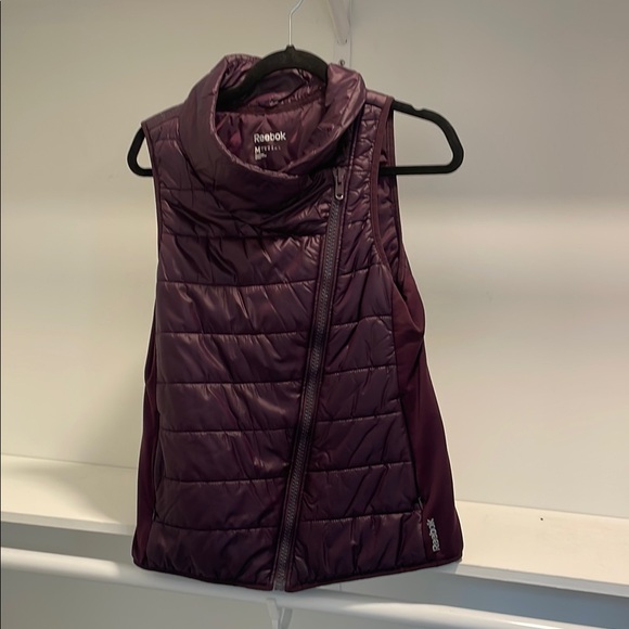 Reebok Jackets & Blazers - Reebok Purple Quilted Vest with Asymmetrical Closure